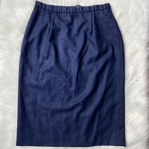 Pendleton Navy Blue 100% Virgin Wool Skirt